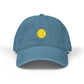 Embroidered Tennis Ball Denim Hat — Casual Sports Cap for Tennis Fans Hats Printify One size Blue