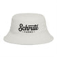 Schrute Farms Bucket Hat — Brown Retro Logo Farmwear Hats Printify One size Ecru