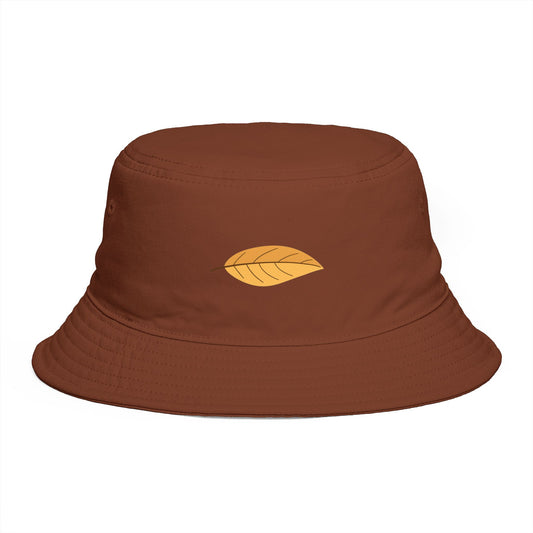 Autumn Leaf Bucket Hat — Brown Fall Outdoor Sun Hat Hats Printify