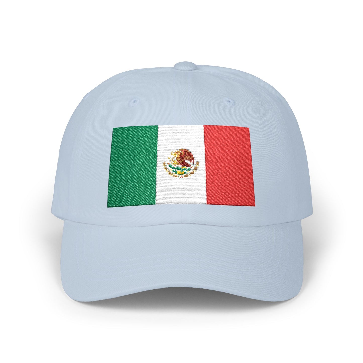 Mexico Flag Dad Cap — Embroidered Mexican Flag Baseball Hat Hats Printify Light Blue One size