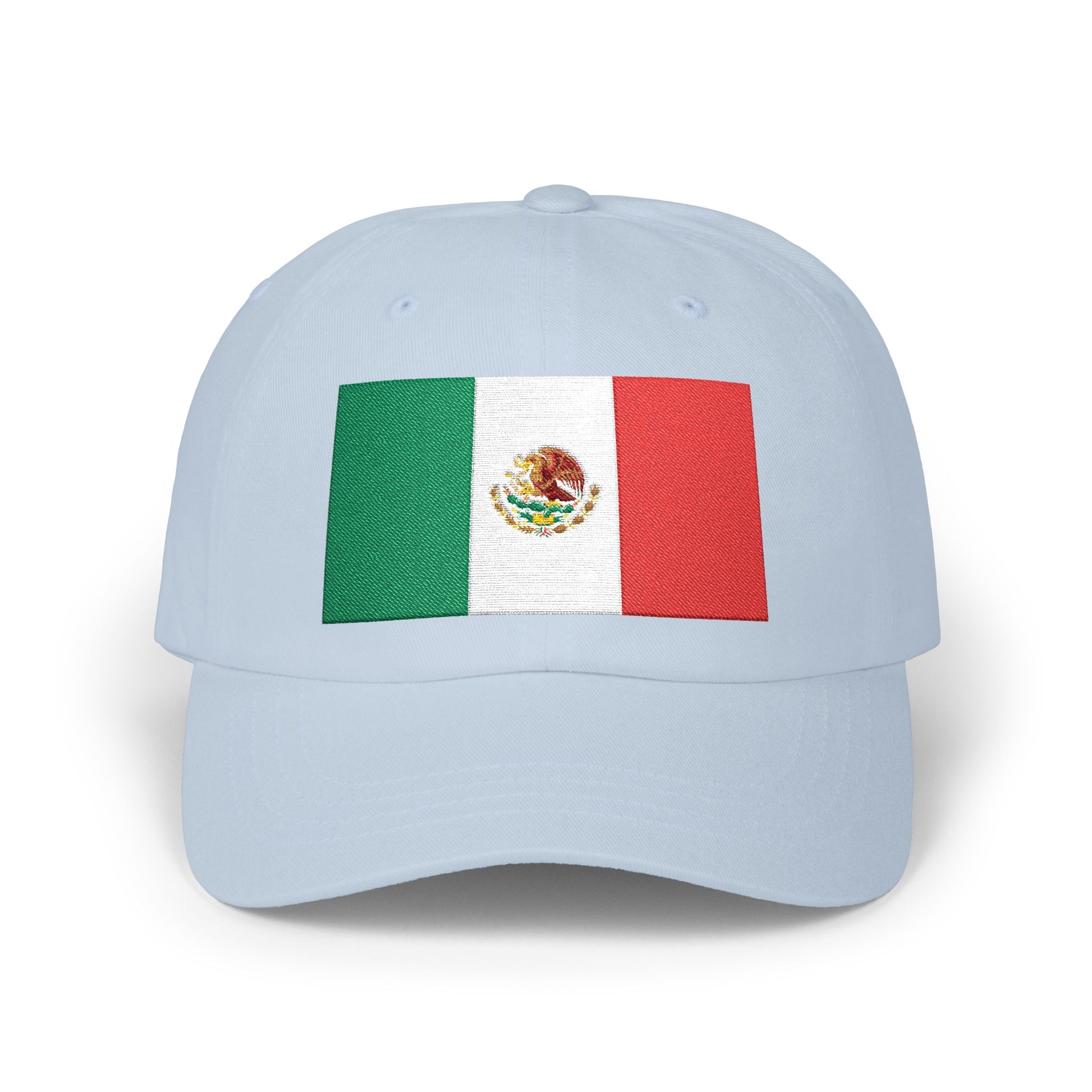 Mexico Flag Dad Cap — Embroidered Mexican Flag Baseball Hat Hats Printify Light Blue One size