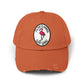 Distressed Surf Cap — "Filthy Flamingo Surf Gang" Embroidered Patch Hat Hats Printify Burnt Orange One size