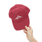 Distressed Mountain Hat — Minimal White Peak Embroidered Cap