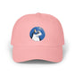 Dad Cap – White Embroidered Dog in Snow Patch Hat Hats Printify Pink One size