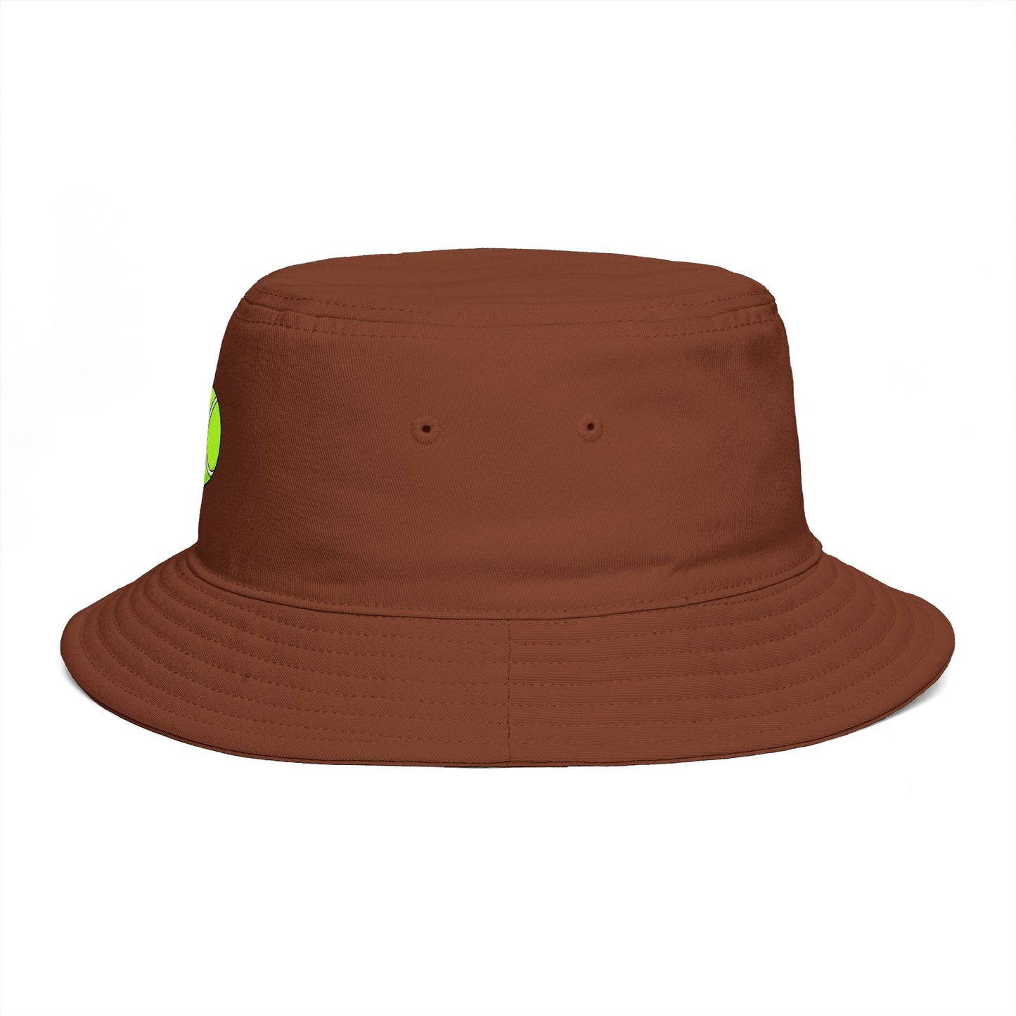 Tennis Ball Brown Bucket Hat — Retro Sport Casual Sun Hat Hats Printify
