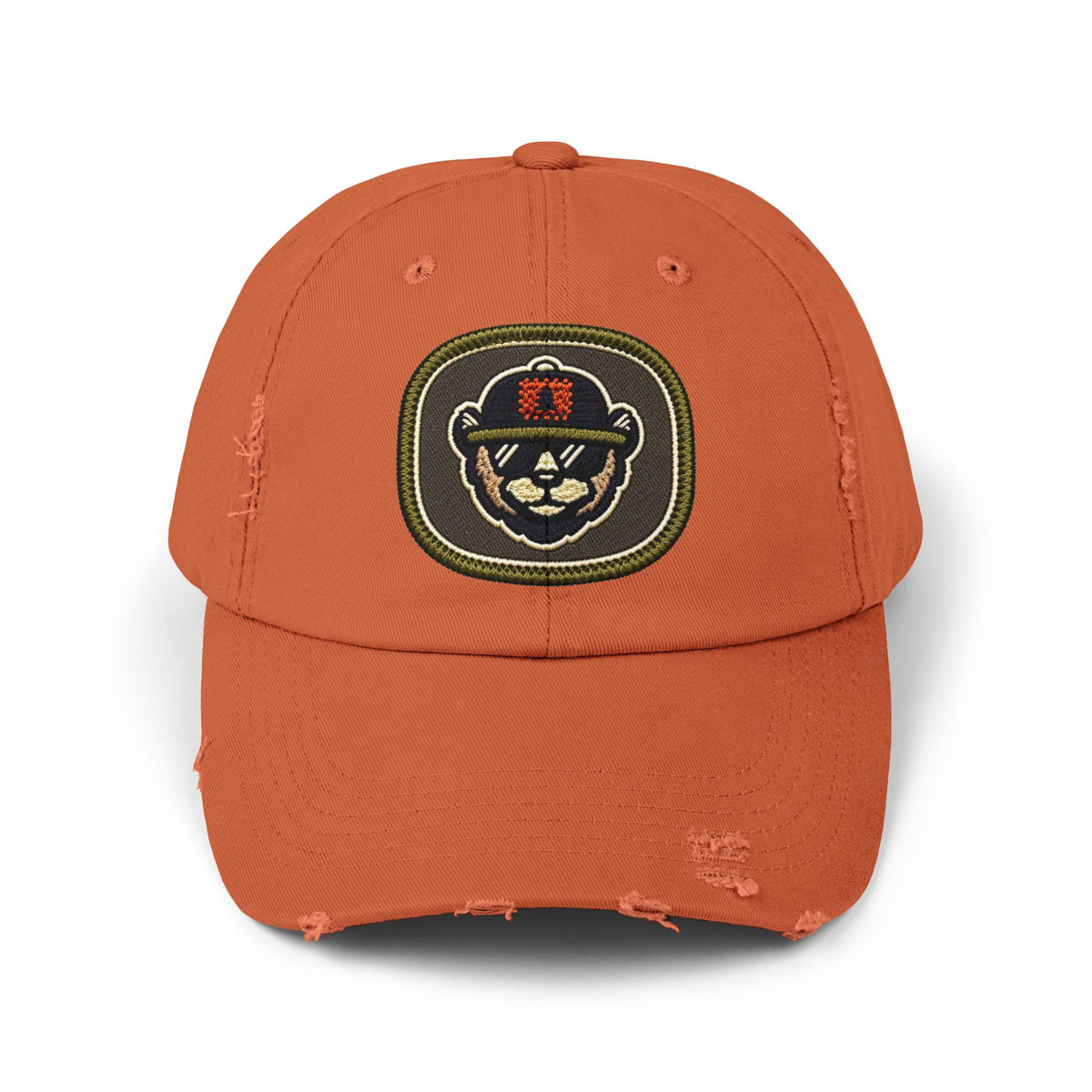 Unisex Distressed Cap Hats Printify Burnt Orange One size