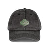Vintage Embroidered Cap - Retro Green Crest Logo Dad Hat Hats Printify One size Black
