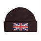 Cuff Beanie — Embroidered Union Jack Knit Hat Hats Printify One size Plum