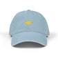 Embroidered Yellow Leaf Denim Hat — Minimal Nature Baseball Cap Hats Printify One size Light Blue
