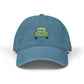 Embroidered Vintage Green Car Denim Hat Hats Printify One size Blue