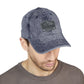 Vintage Embroidered Mountain Patch Cap — Washed Red Dad Hat