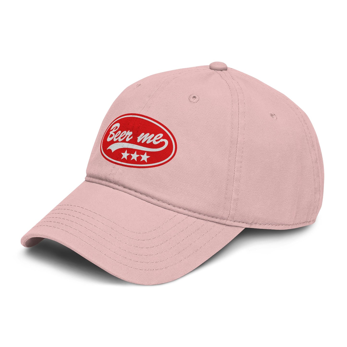 Beer Me Baseball Cap — Vintage Washed Hat with Red Patch