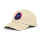 Samurai Skull Distressed Cap — Neon Retro Gamer Hat Hats Printify