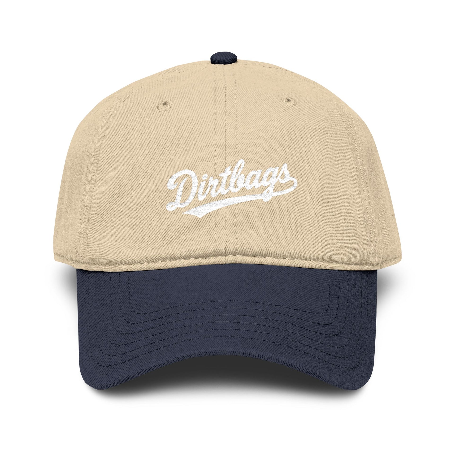 Dirtbags Script Baseball Cap — Washed Cotton Vintage Dad Hat Hats Printify