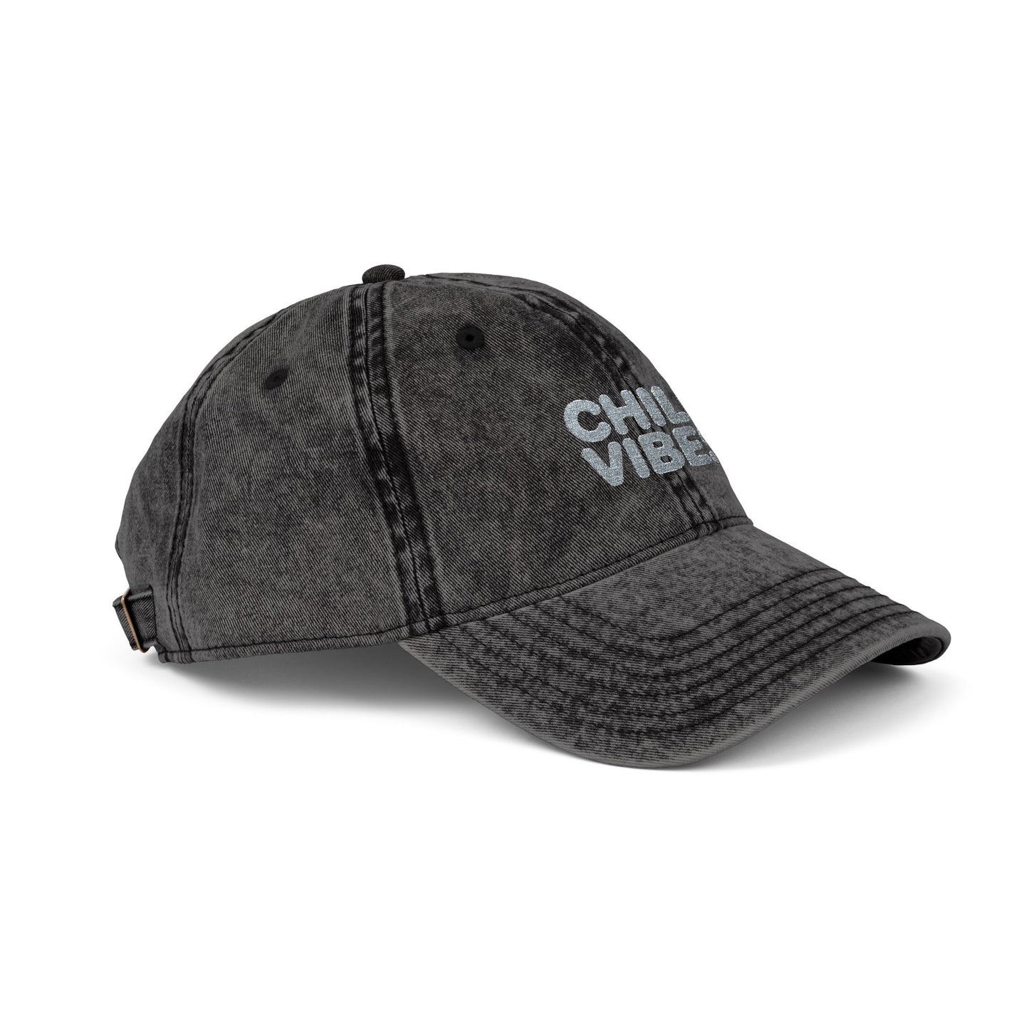 Chill Vibes Vintage Embroidered Cap Hats Printify