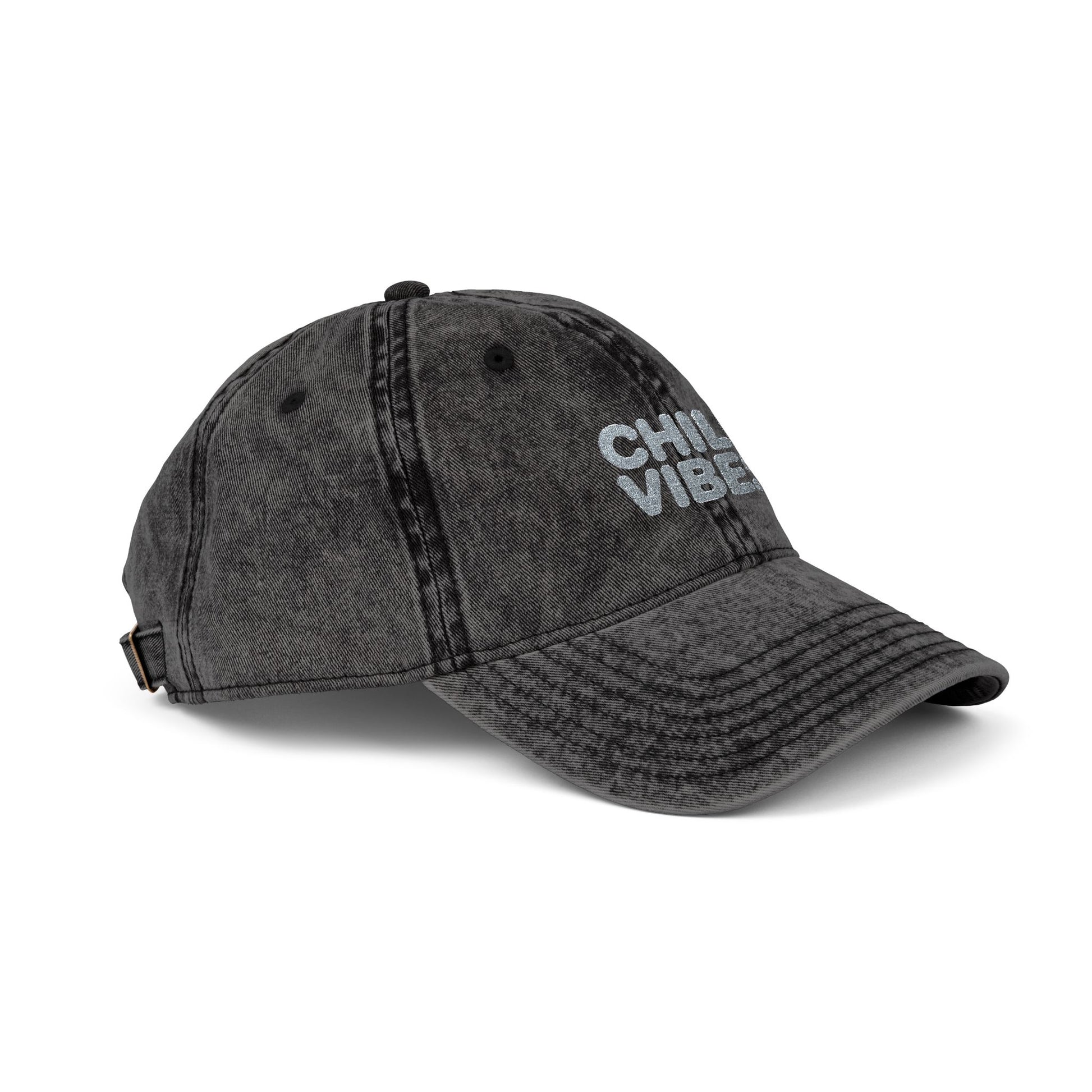 Chill Vibes Vintage Embroidered Cap Hats Printify
