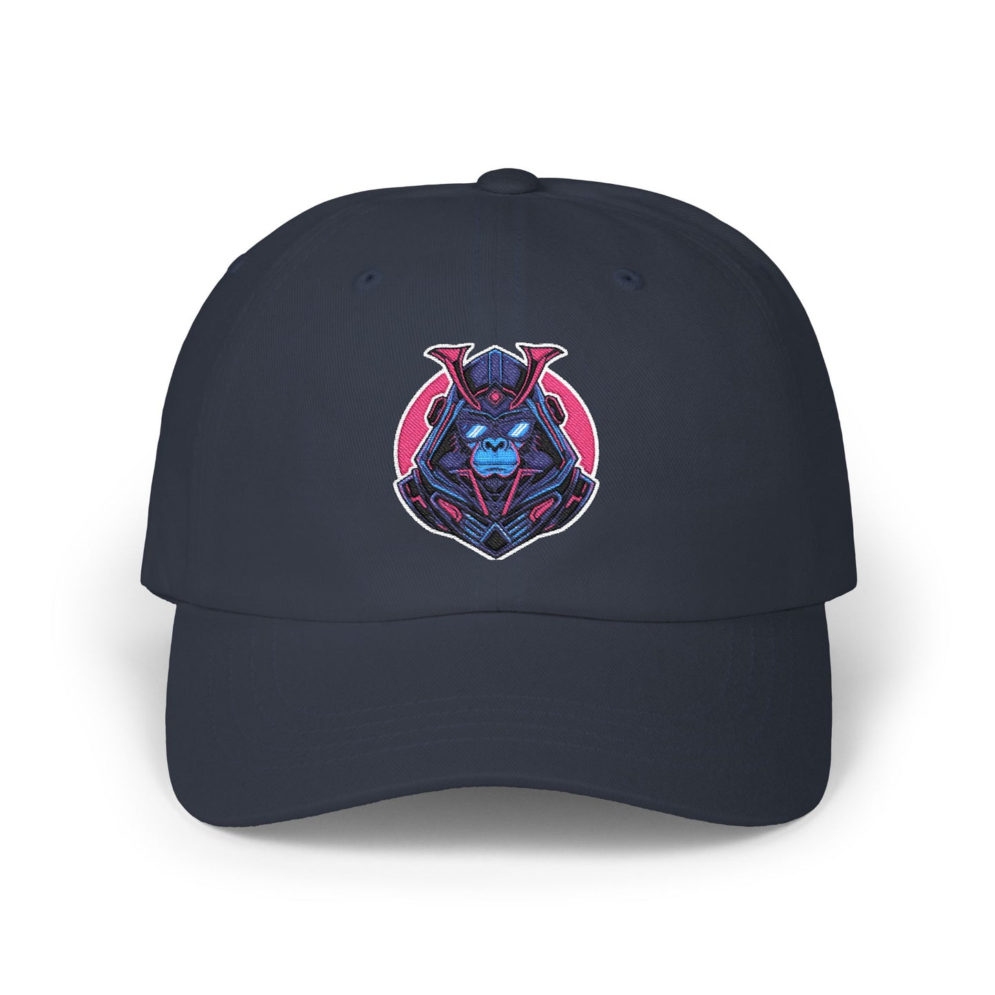 Dad Cap — Cyber Samurai Embroidered Logo Hat Hats Printify Navy One size