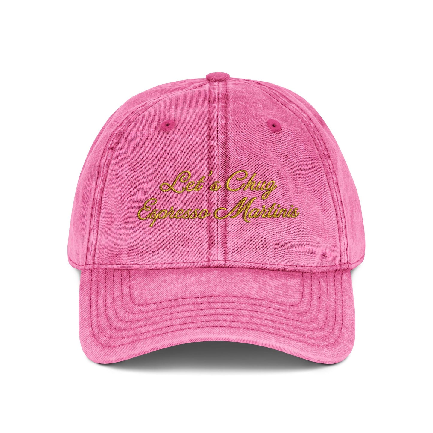Vintage Embroidered Cap – 'Let’s Cling Espresso Machine' Retro Baseball Hat