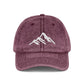 Vintage Embroidered Mountain Cap — Washed Red Dad Hat Hats Printify One size Maroon
