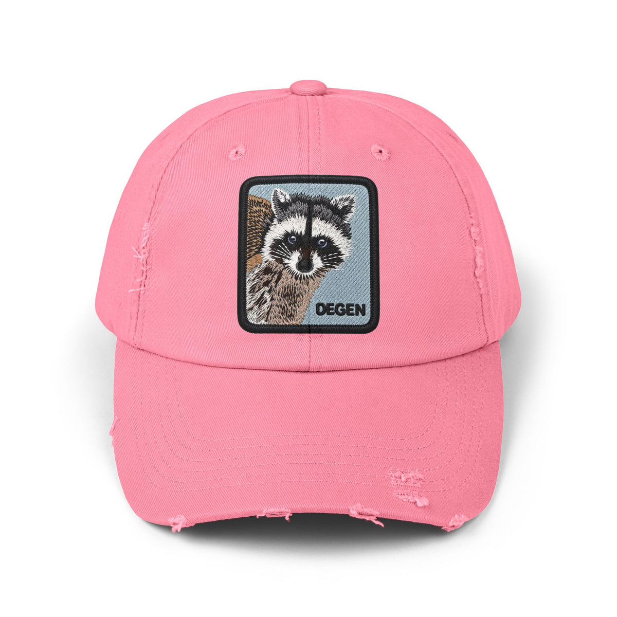 Unisex Distressed Cap Hats Printify True Pink One size