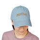 Embroidered "mother" Denim Hat — Casual Mom Baseball Cap, Gift for Mothers (Black)