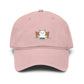 Washed Baseball Cap with Cute White Cat Embroidery