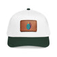 Leather Patch Baseball Cap — Retro Grenade Patch Hat Hats Printify One size Dark Green / White / Light Brown patch Rectangle