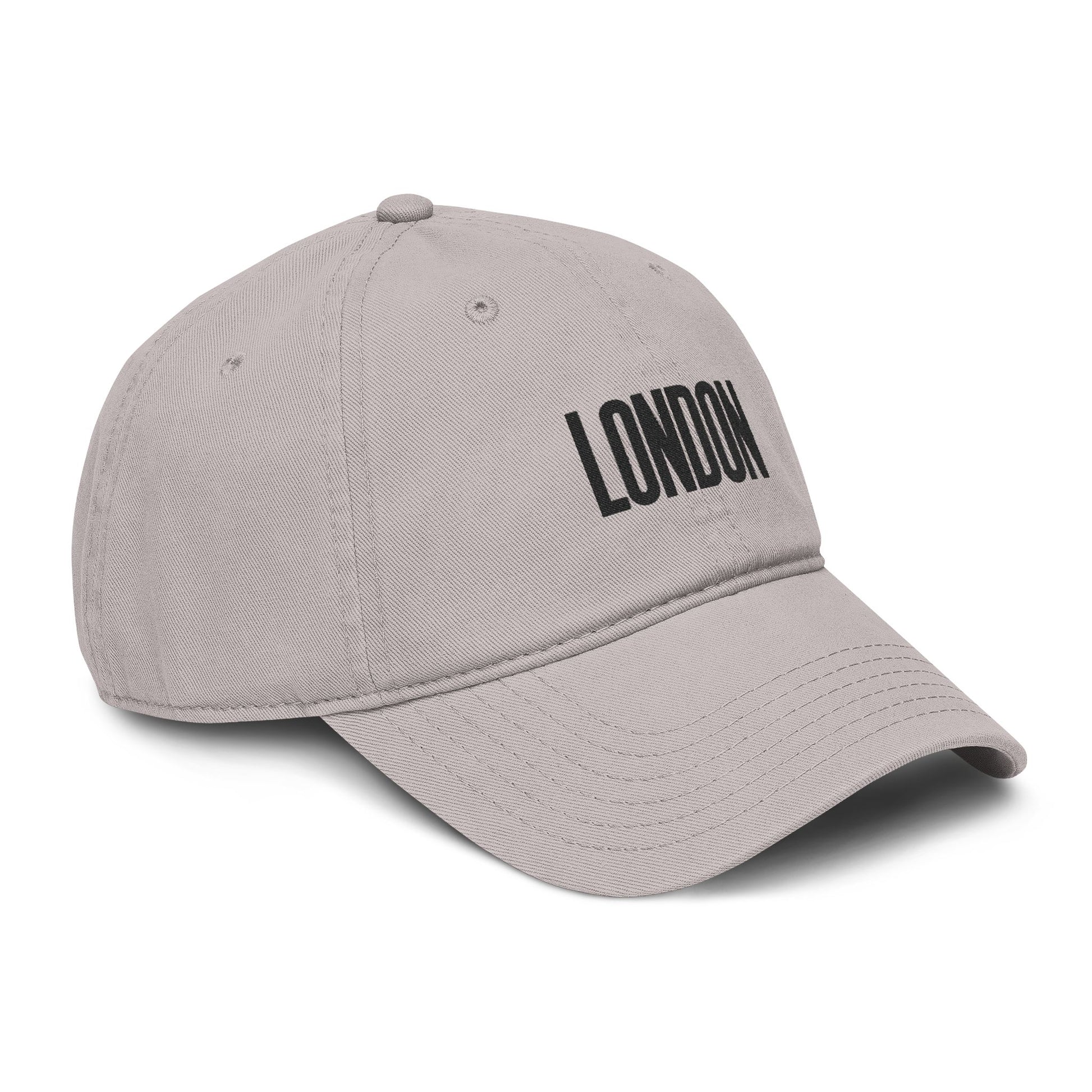 London Embroidered Washed Baseball Cap Hats Printify