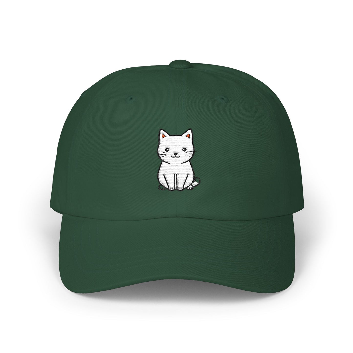 Cute Kitty Embroidered Dad Cap Hats Printify Spruce One size