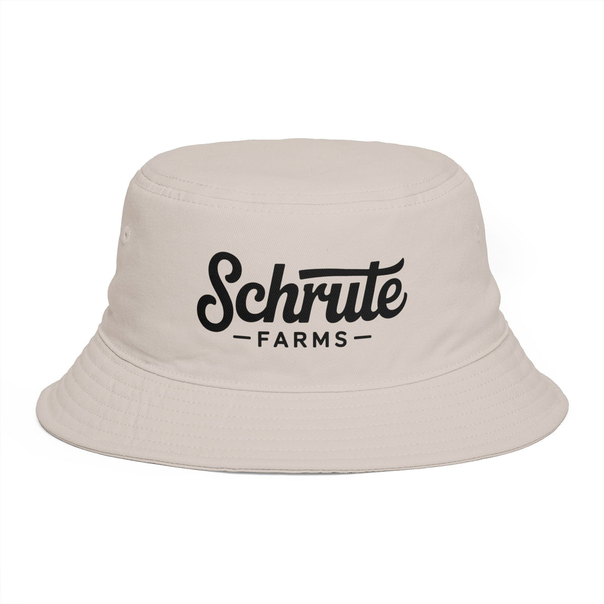 Schrute Farms Bucket Hat — Brown Retro Logo Farmwear Hats Printify One size Bone