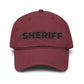 Sheriff Floral Embroidered Baseball Cap Hats Printify One size Maroon