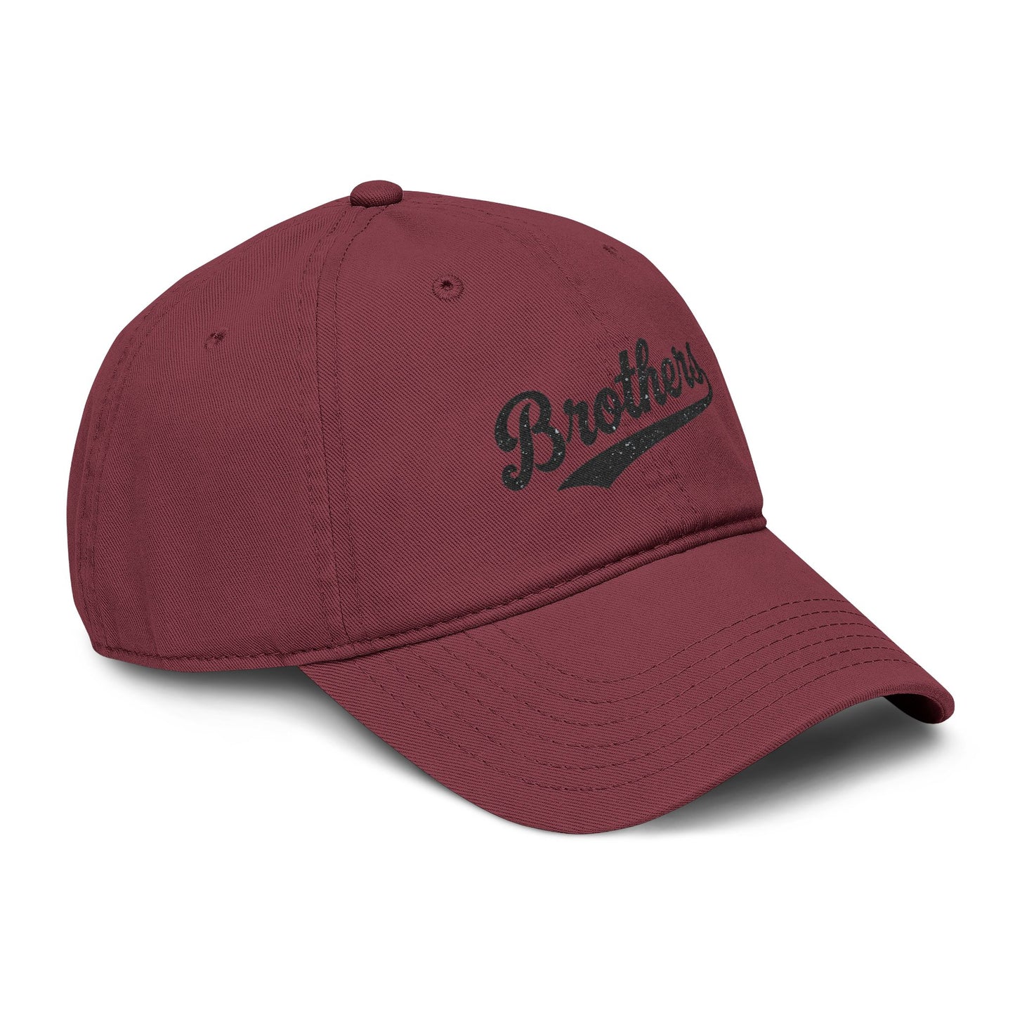 Brothers Embroidered Washed Baseball Cap Hats Printify