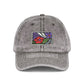 Vintage Embroidered Floral Patch Cap Hats Printify One size Charcoal Grey