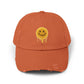 Distressed Melting Smiley Cap — Grunge Drip Dad Hat Hats Printify Burnt Orange One size