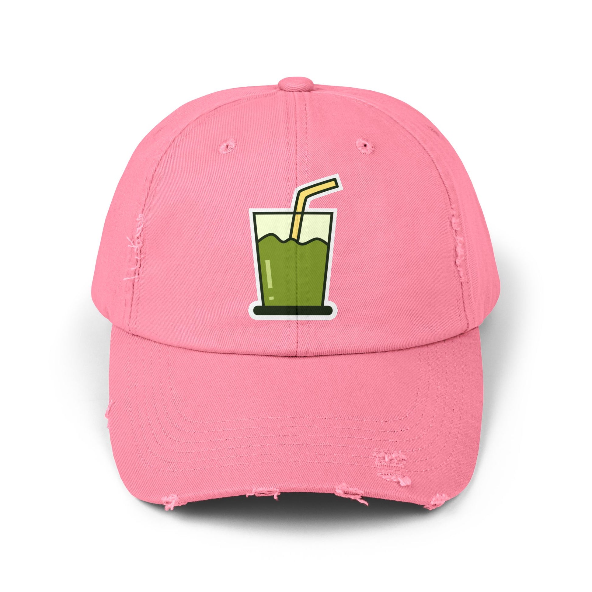 Unisex Distressed Cap Hats Printify True Pink One size
