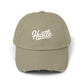 Hustle Distressed Cap Hats Printify Light Olive One size