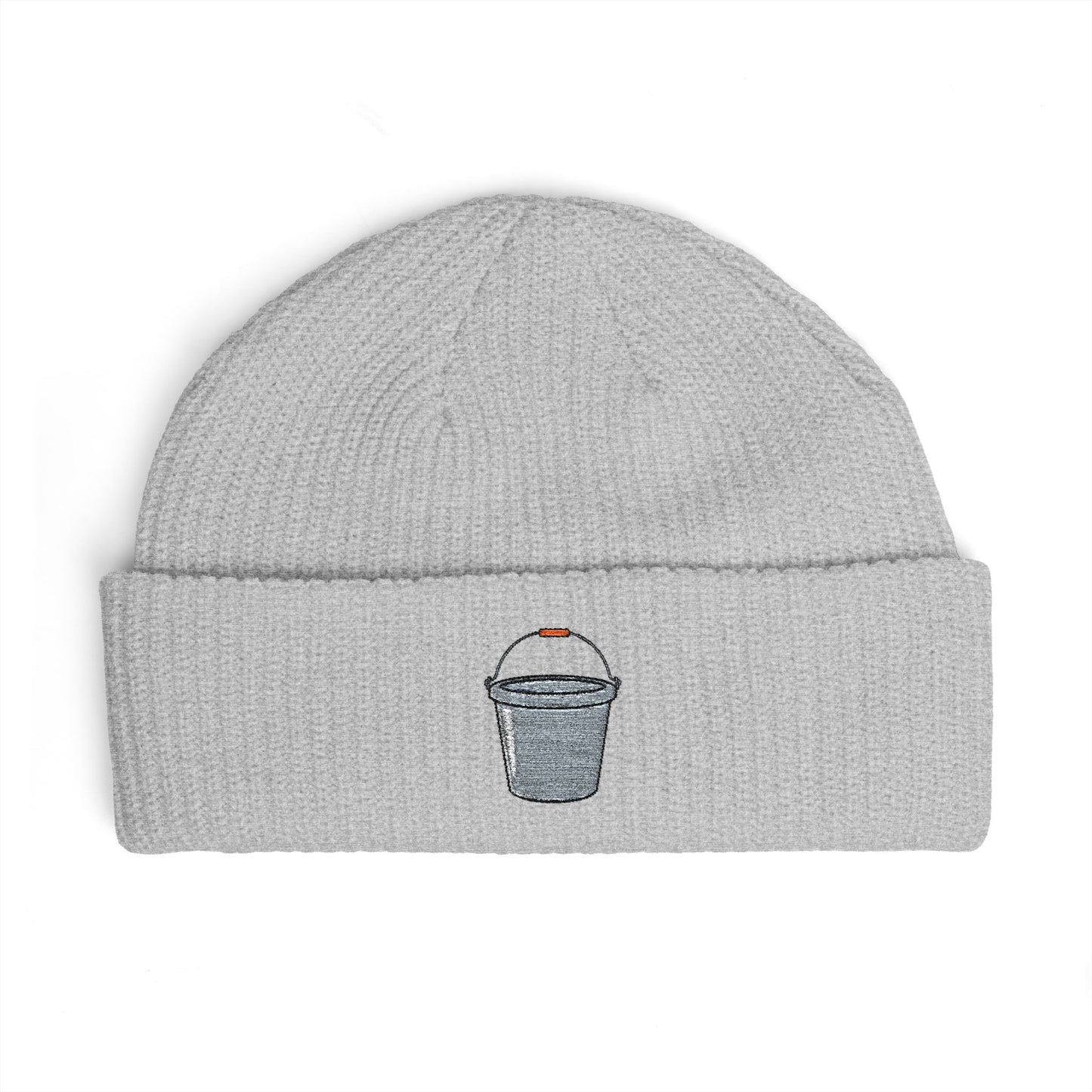Embroidered Trash Can Cuff Beanie Hats Printify One size Athletic Heather