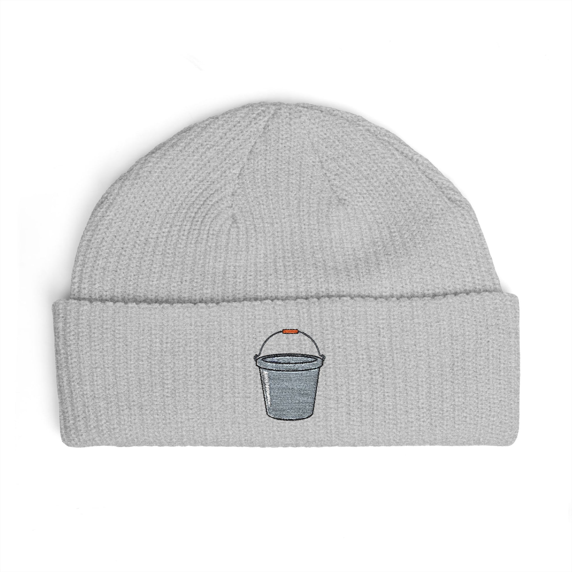 Embroidered Trash Can Cuff Beanie Hats Printify One size Athletic Heather