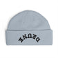 Cuff Beanie — 'DRUNK' Embroidered Cuffed Knit Hat (Streetwear Winter Beanie)