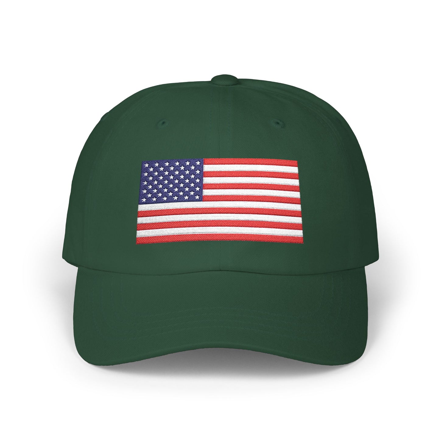 American Flag Dad Cap — Embroidered USA Baseball Hat for 4th of July Hats Printify Spruce One size