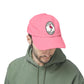 Distressed Surf Cap — "Filthy Flamingo Surf Gang" Embroidered Patch Hat Hats Printify