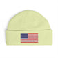 American Flag Cuff Beanie – Embroidered USA Knit Hat Hats Printify