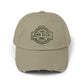 Distressed John Deere Logo Cap — Vintage Farm Equipment Baseball Hat Hats Printify Light Olive One size