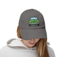Distressed Cap — Retro Green Car Graphic Hat Hats Printify