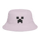 Pixel Creeper Face Bucket Hat | Gamer Minecraft Inspired Hat Hats Printify One size Orchid