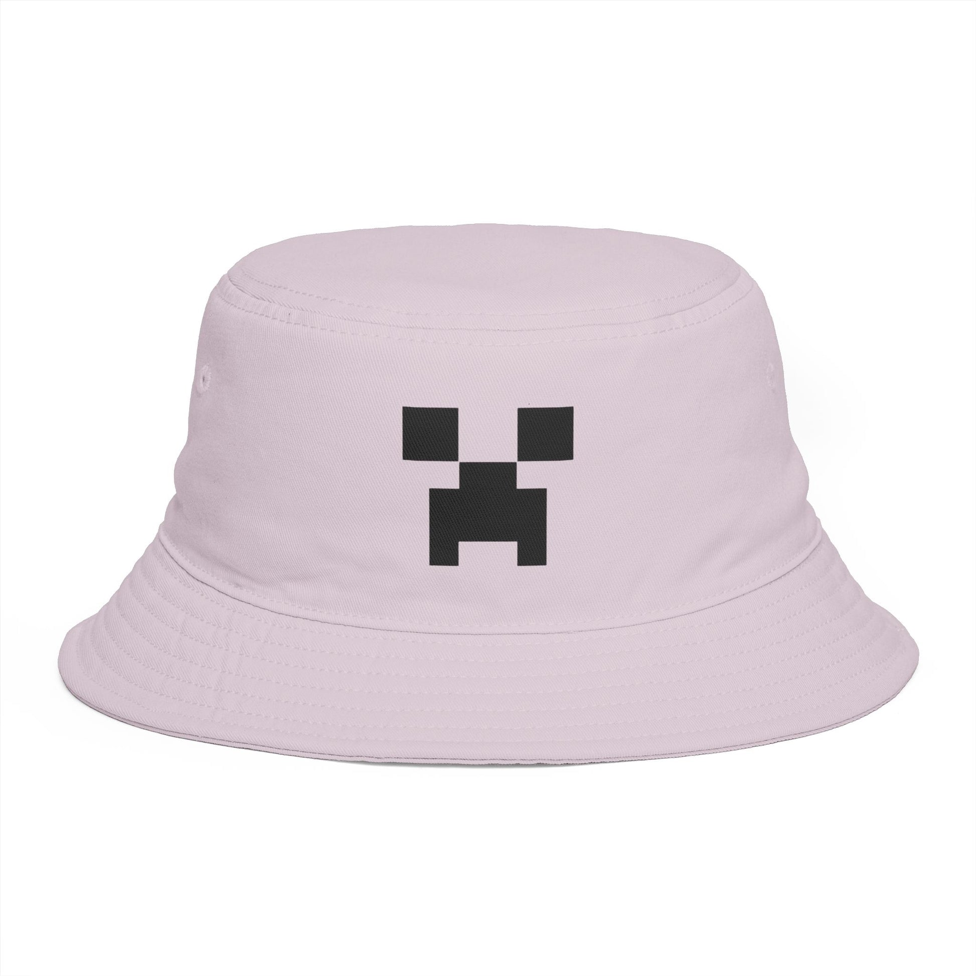 Pixel Creeper Face Bucket Hat | Gamer Minecraft Inspired Hat Hats Printify One size Orchid