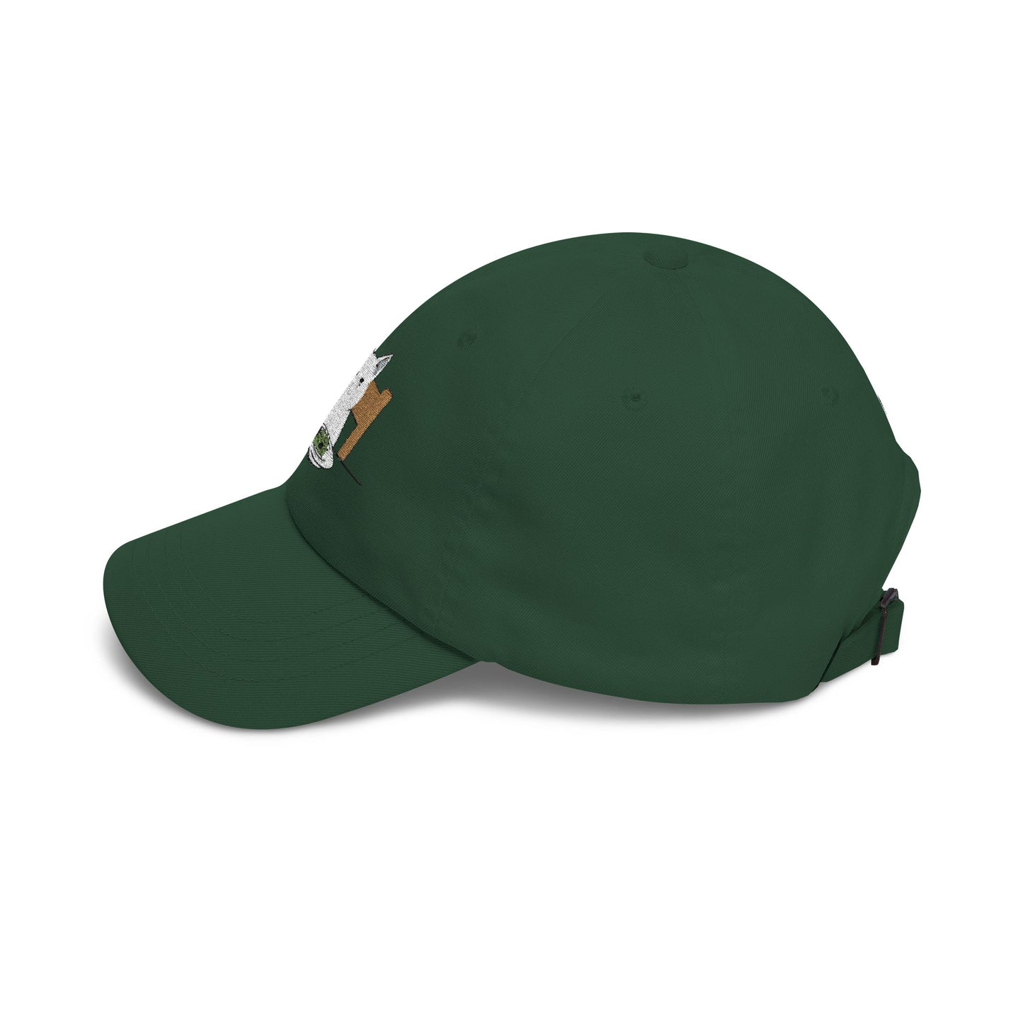 Dad Cap — Grumpy Cat at Dinner Embroidered Hat Hats Printify