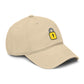 Embroidered Yellow Padlock Baseball Cap — Washed Cotton Dad Hat Hats Printify