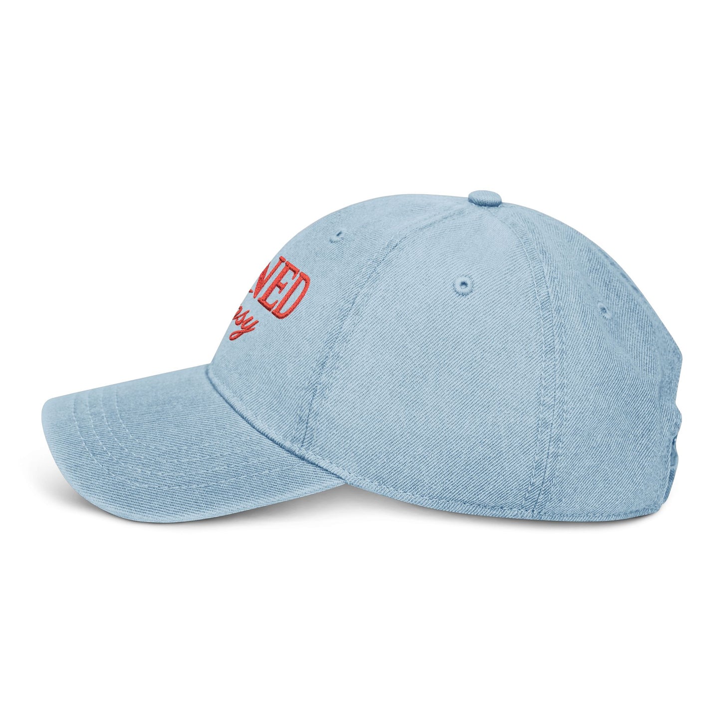 Tanned & Tipsy Embroidered Hat — Casual Denim Cap for Beach Days & Vacations