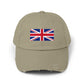 Distressed Union Jack Cap — British Flag Baseball Hat Hats Printify Light Olive One size